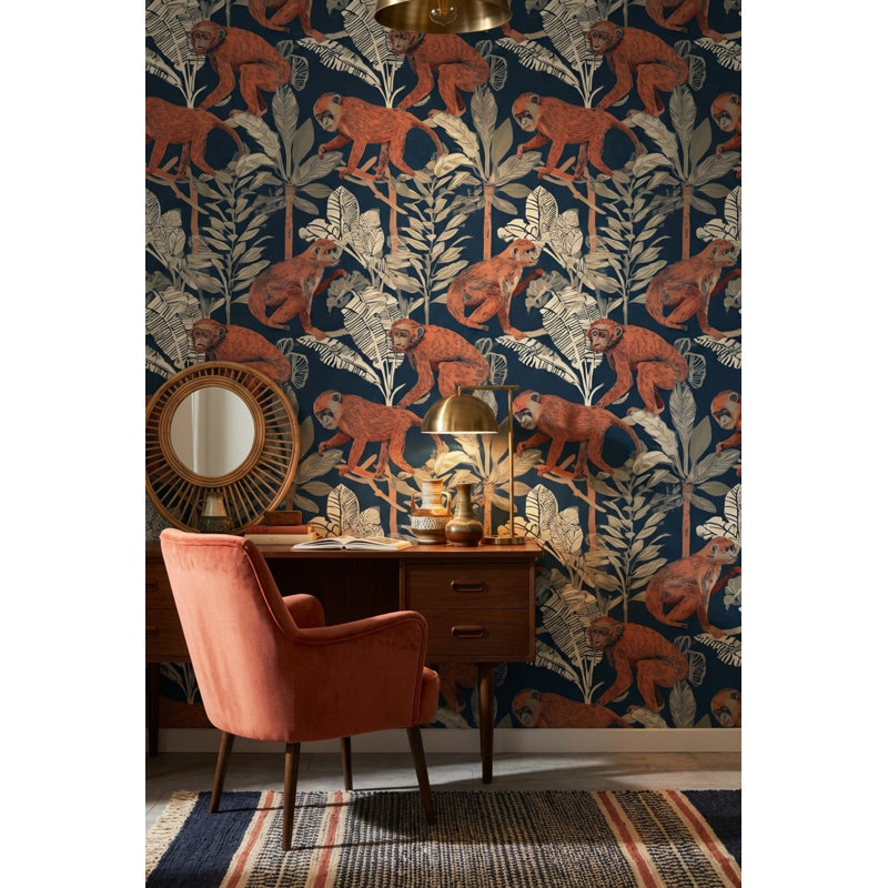 Papier peint Monkeys Tropical, Peler et coller