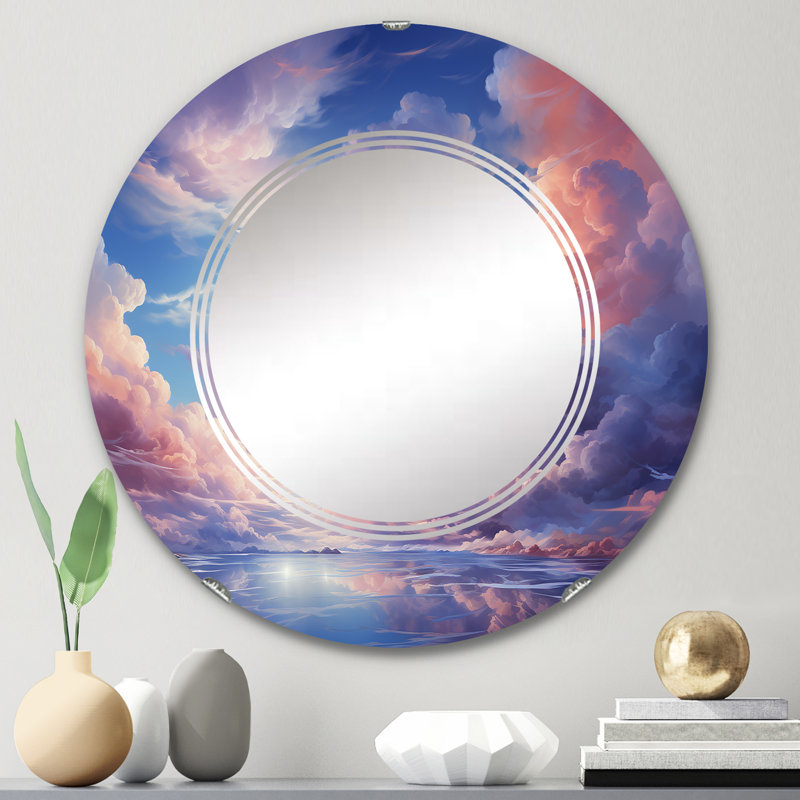 Miroir mural rond Ciardi - Paysages, 24 po x 24 po