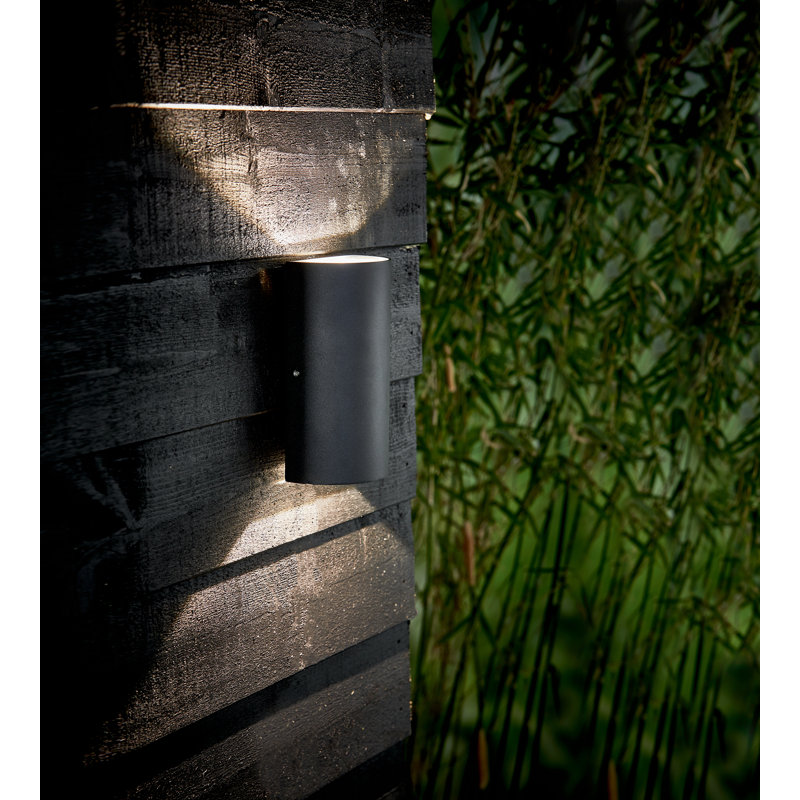 Black 16cm H Integrated LED Outdoor Flush Mount