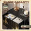 Commode pour chambre à coucher avec 4 tiroirs de rangement Abstrait texturé or noir Commode de commode en tissu avec cadre en acier pour chambre d'enfant