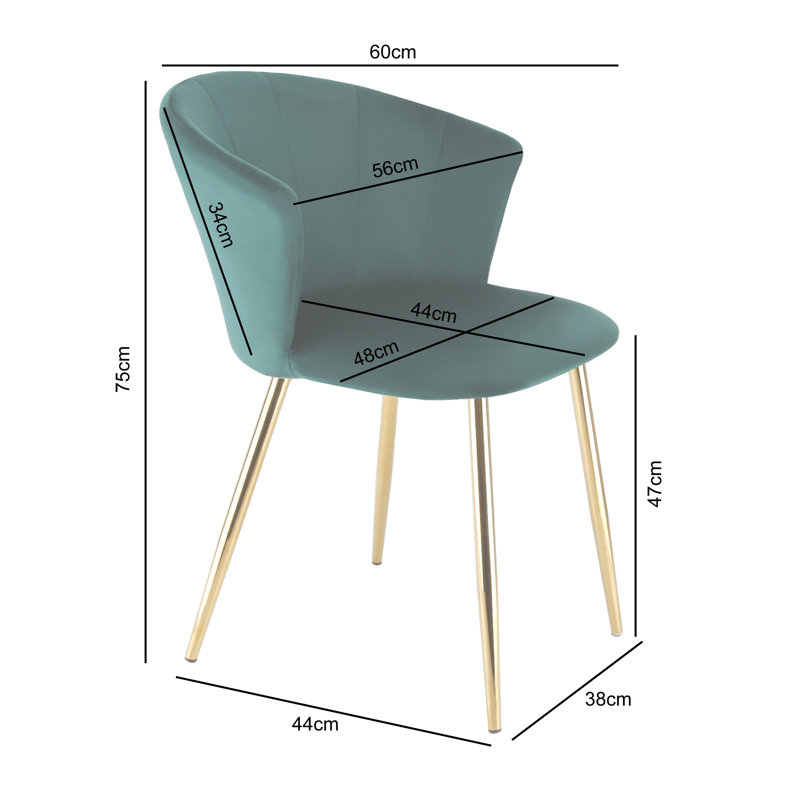 Polster 49cm H Velvet Upholstered Armchair, Green
