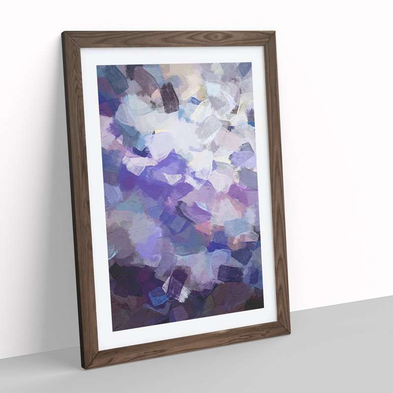 Joyful Sky - Single Picture Frame Print, 34cm H x 25cm W x 2cm D, Walnut