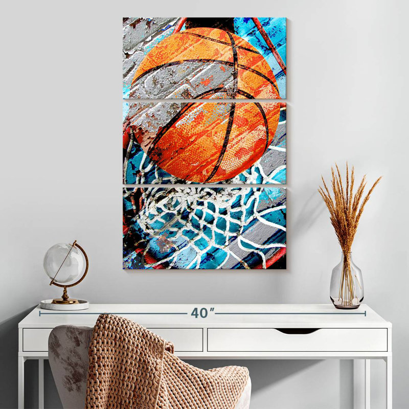 Anneau de basketball Sirci - grunge, H 32 po x l 20 po