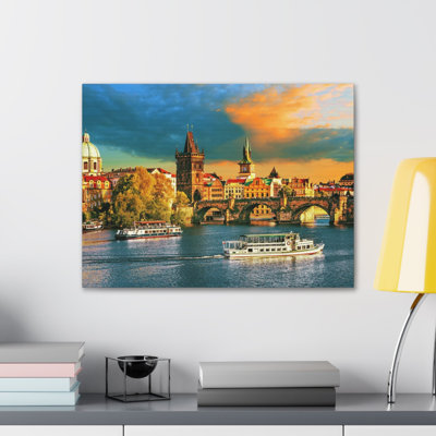 Illustration de toile de fond Prague Daytime Skyline