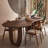 Nordic wabi-sabi style irregular solid wood dining table-922091102