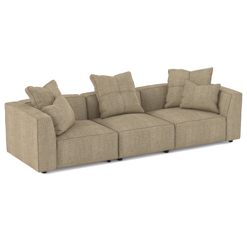 Del Upholstered Sectional, Napa Taupe Chenille