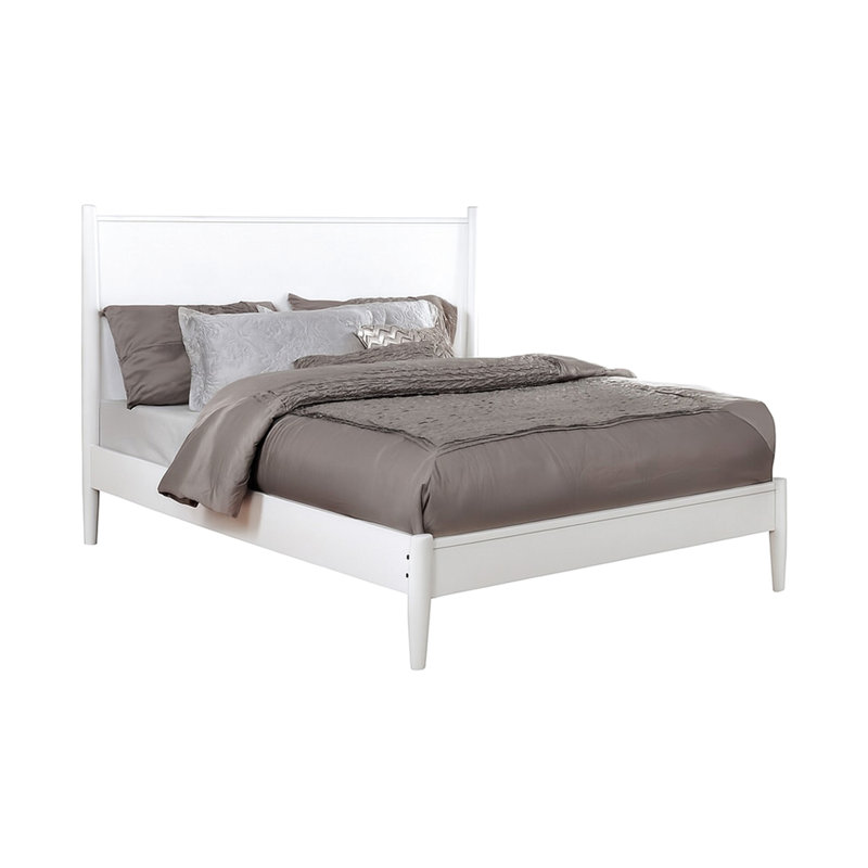 Lit plateforme en bois avec finition Mid-Century Eastern King
