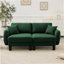 Boucle Fabric 2 - Seater Loveseat Sofa Couch With Distinctive Shell - Shaped Armrests And Cylindrical Legs For Stylish And Comfortable Seating-699430910-699430907