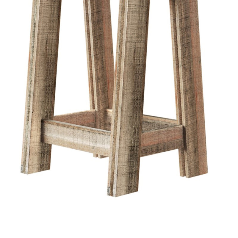 Table basse moderne avec base ouverte en chêne naturel, Chêne naturel