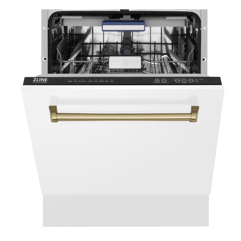 Zline Autograph Edition 24" 51 dBA Built-In Button Control Dishwasher, Bronze