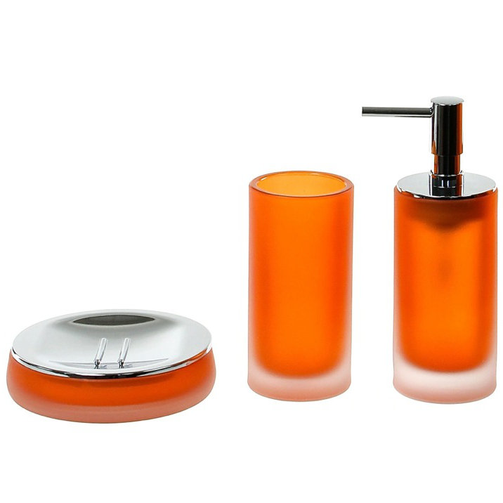 Ezrol Bathroom Accessory Set, Orange
