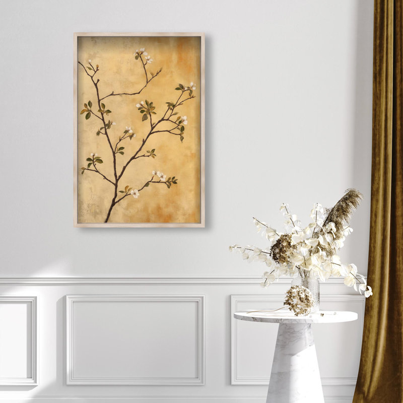 Oliver Gal Nature's Grace Floral & Botanical - Luxury Shadowbox Framed Wall Art, 38" H x 26" W, Cream