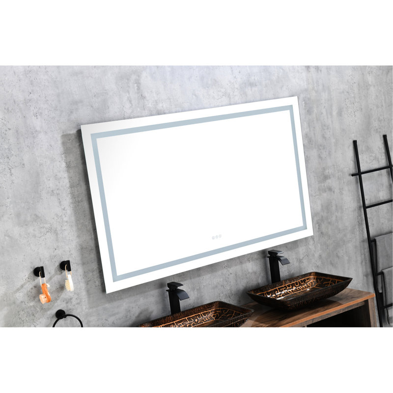 Miroir de salle de bain à lumière DEL 84 * 48, 46,8 po x 84,51 po