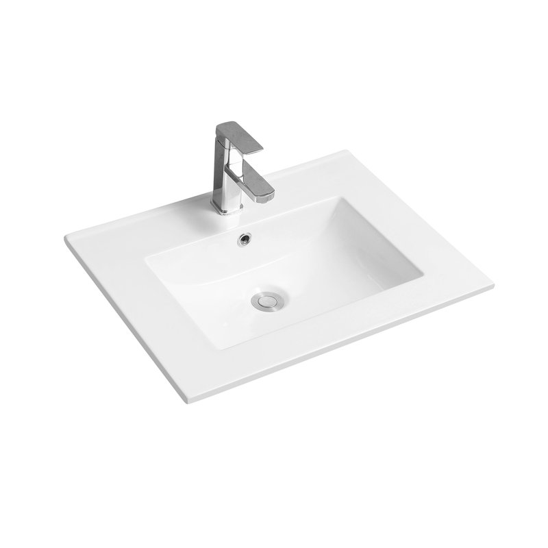 Adele 60cm Basin Set - 60cm Basin & 2 Drawer Basin Unit in White