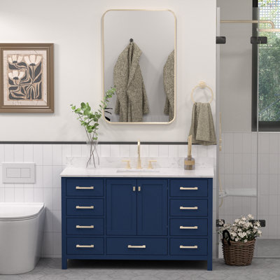 Meuble-lavabo double en bois massif et manufacturé Yakia