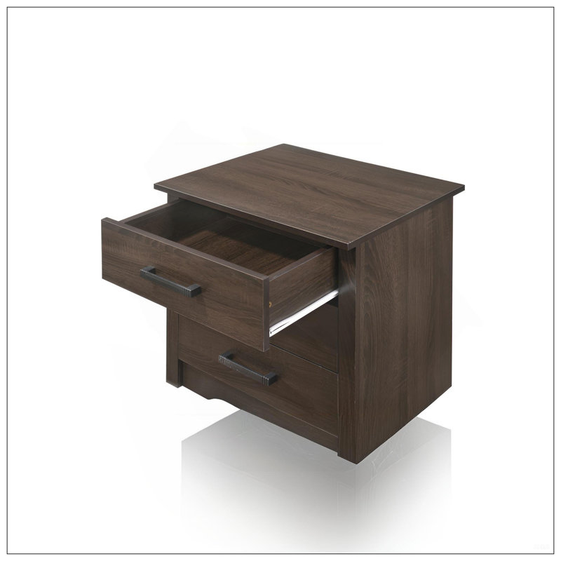 Table de chevet Sandle, Marron foncé