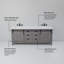 Plateau de meuble-lavabo double l 80 po x P 22 po Marsyas-247337213-172310157
