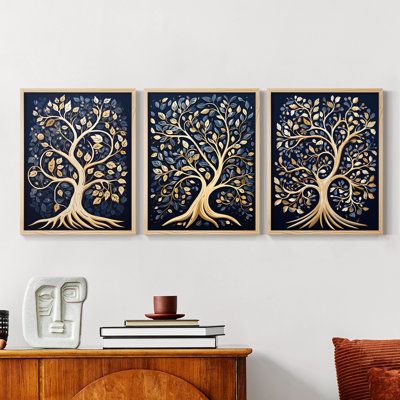 Lanscape Study  Series  XXVIII  -Set Of 3 Framed Giclee Prints -Ready to Hang