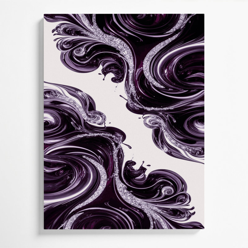 Abstrait art fluide sur toile 85, H 14 po x l 11 po