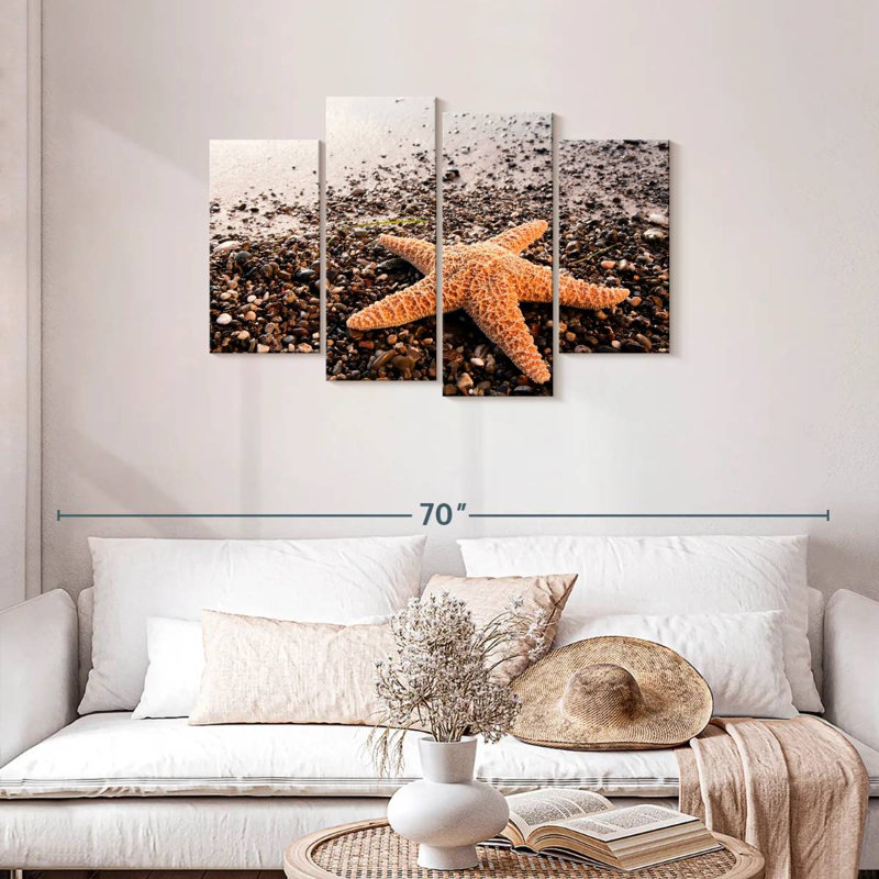 Brampt Orange Starfish, 27" H x 43" W
