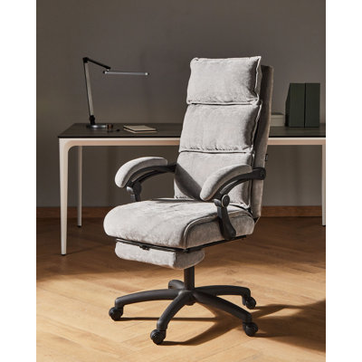 Chenille Office Chair with Headrest