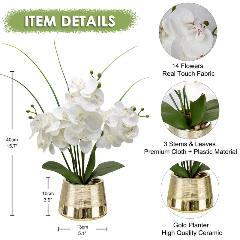 Arrangement in Vase, Gold