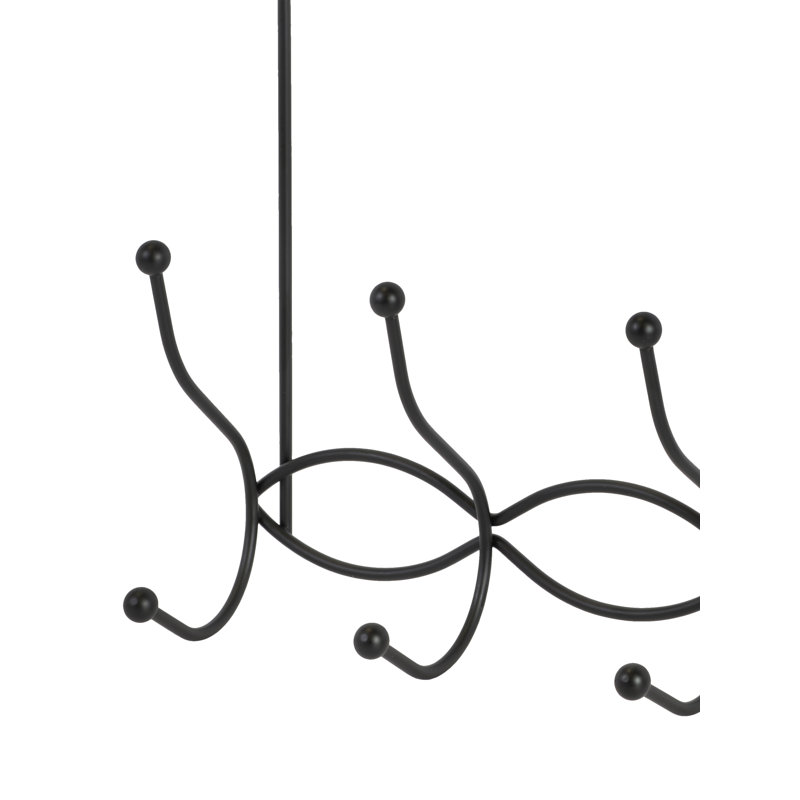 Waves Storage Hooks Over-the-Door Towel Hook, Matte Black
