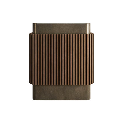 Luxury Rectangular Manufactured Wood + Stainless Steel Reception Desk