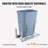 Plastic Open Pull Out Trash Can - 9.24 Gallons