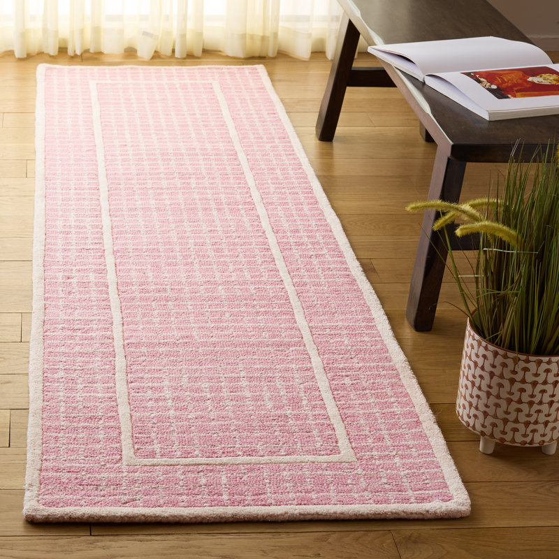 Pine 503 Hand Tufted Wool Pile Geometric Rug, Runner 2'3" x 8'