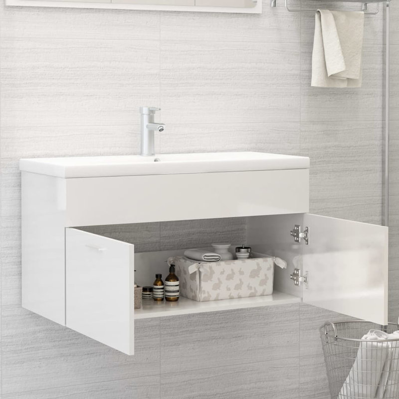 Elionora Bathroom Cabinet, Gloss White