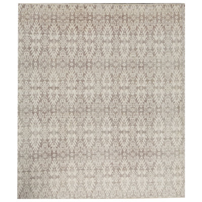 Sultanabad Wool Ikat Area Rug in Gray