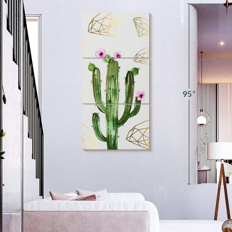 Cactus élégant, H 75 po x l 36 po