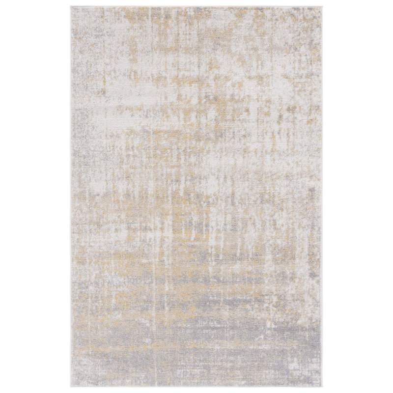 Tapis crème / doré Bethlyn, Rectangle 5 pi 1 po x 7 pi 6 po