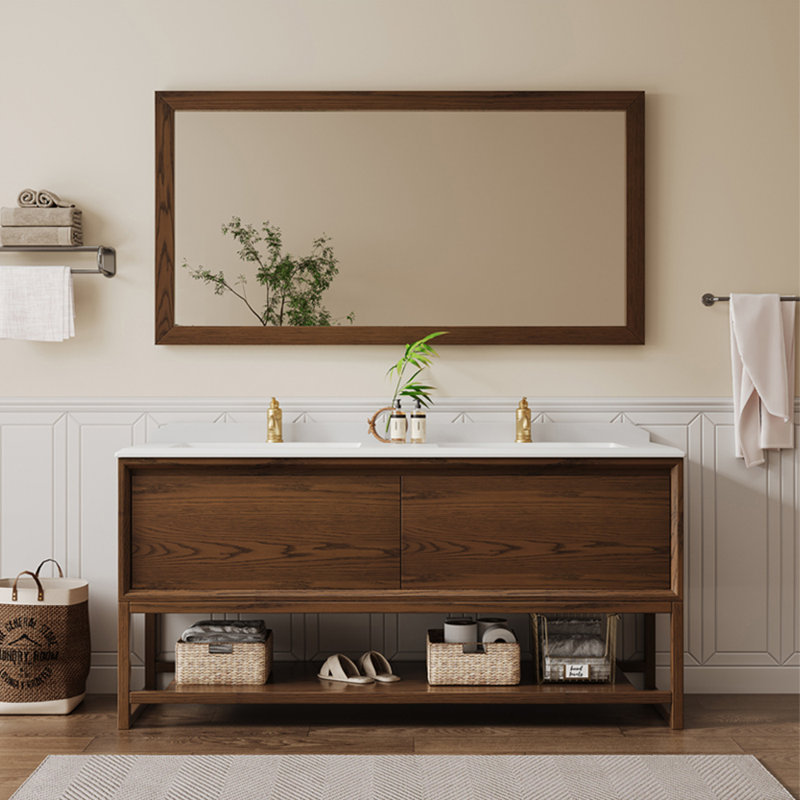 Meuble-lavabo simple de style village américain, H 32,3 po x l 55,1 po x P 21,7 po