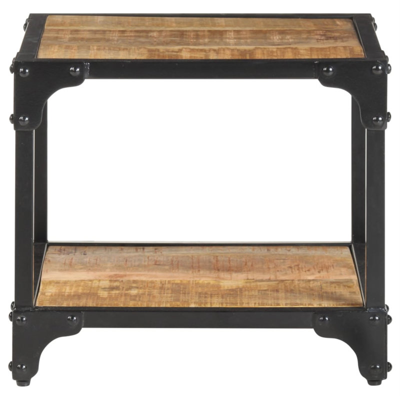 Table basse simple avec rangement Balcar, Bois de mangue, H 13,8 po x L 23,6 po x l 23,6 po