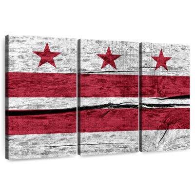 Borges Wood Style Washington DC Flag