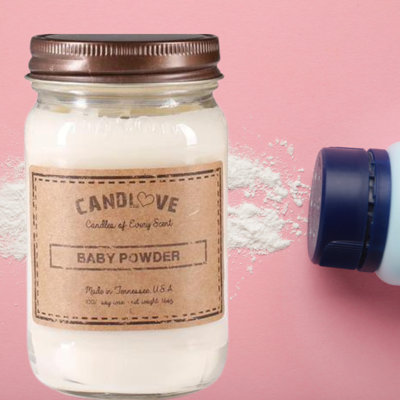Bougie en pot pour bébé avec support en verre