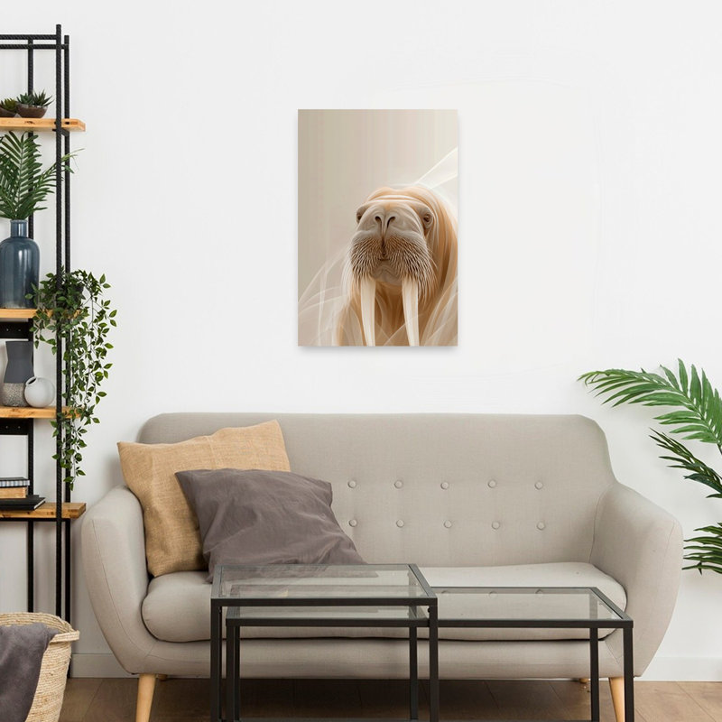 Art mural animal doux et naturel arctique, H 24 po x l 16 po