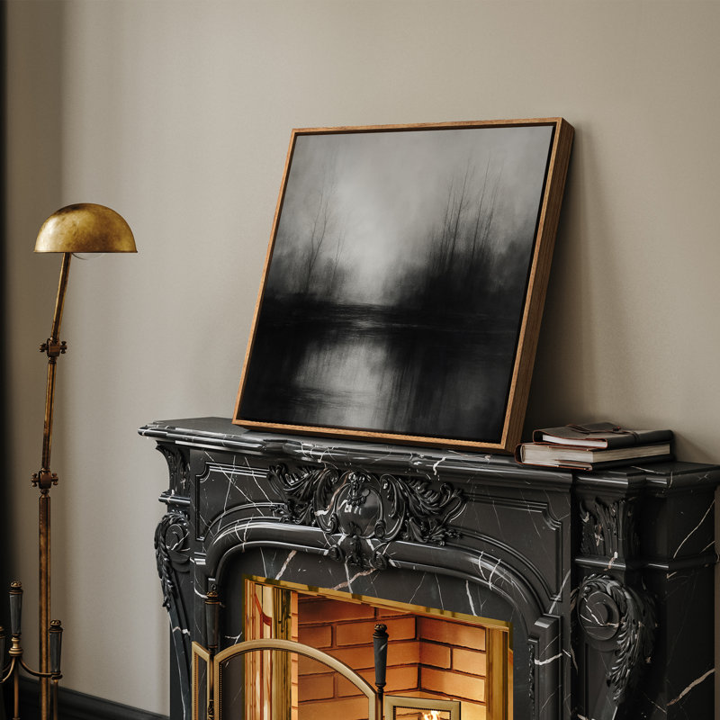 Art mural encadré abstrait rétro antique classique pour chambre à coucher, H 16 po x l 16 po, Naturel