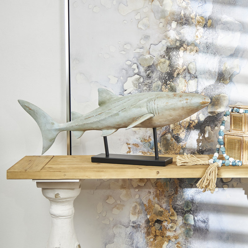 Sculpture Westerleigh Shark, H 14 po x l 38,5 po x P 14,5 po
