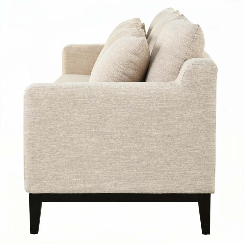 Canapé 3 places avec pieds en bois, Beige