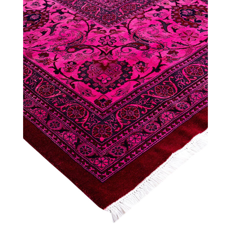 Shahab One-of-a-Kind 12' 0" X 16' 10" New Age Rectangular Wool Area Rug Pink