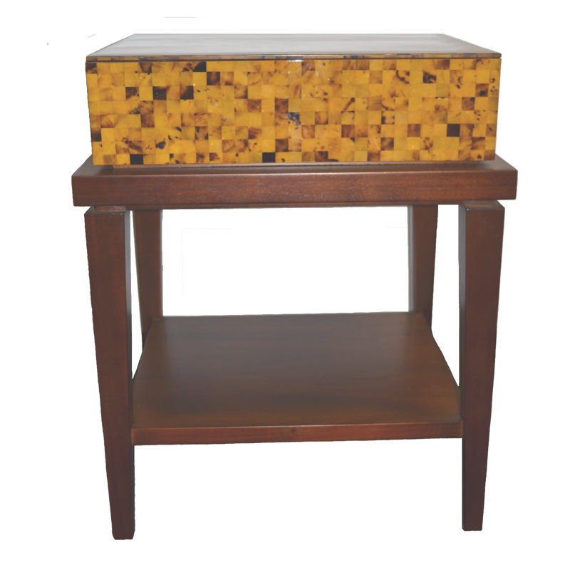 Table de chevet 1 tiroir Fiji, Brun
