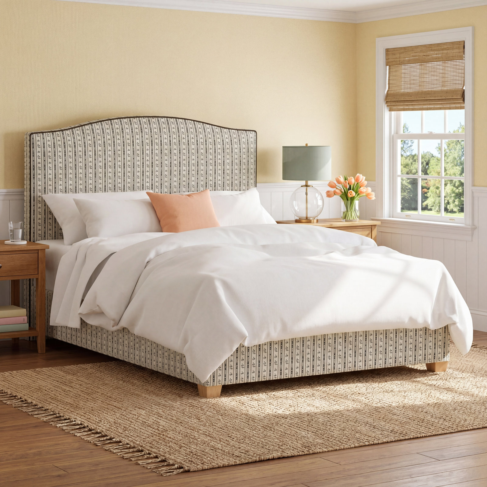 Stoffer Home x Cloth & Co. Cotton Upholstered Bed, Dijon , Twin
