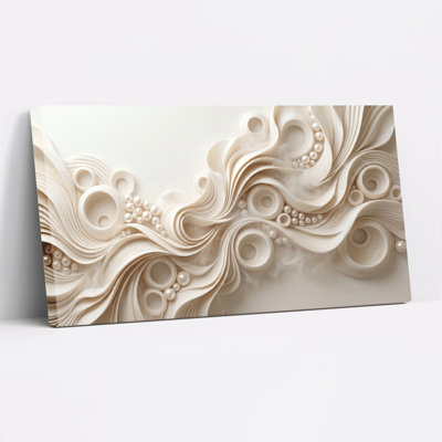 Vague perle sur toile, ensemble de 1 reproduction d'art sur toile
