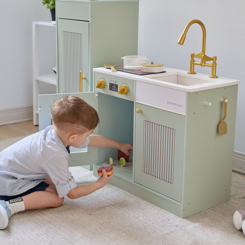 Teamson Kids - Little Chef Chester Sleek Play Kitchen, Green