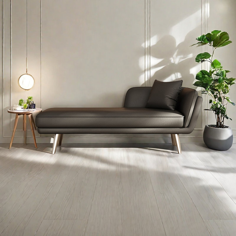 Chaise longue éponge moderne et minimaliste, Gris, Orienté à droite