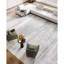 Tapis de 3 x 4,25 m (10 x 14 pi) en polyester, 1 pièce, gris, doux, antidérapant et lavable.
