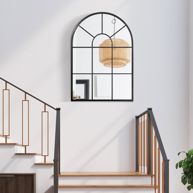 Metal Arch Mirror with Hooks